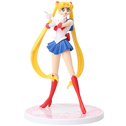 FISAPBXC Sailor Moon Figura, Sailor Moon Ornament, Anime Figure, Modelo de Muñeca de Personaje de Anime, Coleccionable...