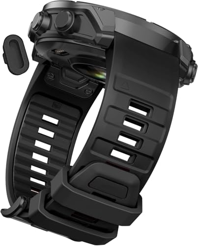 Image of Zitel Band Compatible with Garmin Fenix 8 AMOLED 51mm /8 Pro 51mm, Fenix 7X /7XPro, 6X /6X Pro, 5X /5X Plus, 3 /3 HR, Descent MK1 /2i /3i, Enduro 3 /2 - Quickfit 26mm Silicone Sport Strap