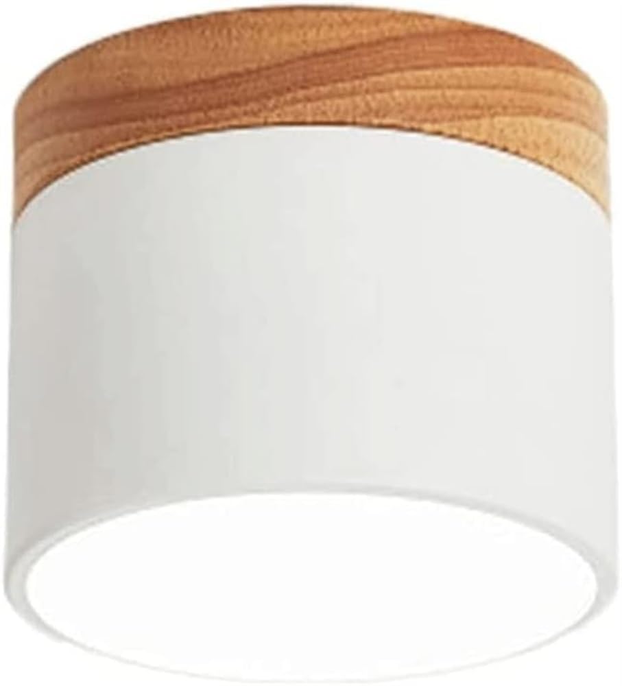 Tonfon White Modern Minimalist Led Ceiling Light Wood Grain Frame Ceiling Lamp Led Embedded Restaurant Ceiling Light Fixture For Living Room Bedroom Dining Room Kitchen Hallway Entry Foyer(,Tricolor Li
