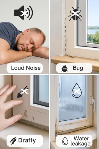 2 Rollen x 5M 30mm Moosgummi selbstklebend einseitiges Dichtungsband selbstklebend Schaumstoffband für Fenstertür 3mm Stärke