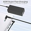 PIOEVTKA Replacement for HP Laptop Charger 65W 45W Computer Charger Smart Blue Tip Power Adapter #1