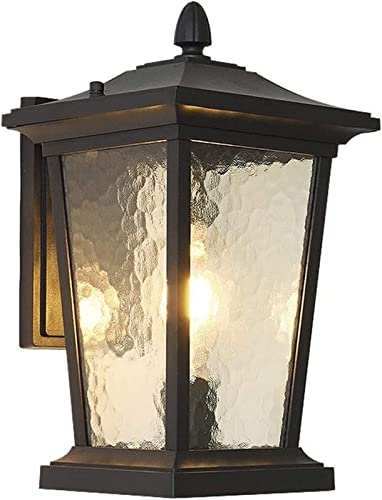 Applique murale extérieure noire mate de 14,5 pouces pour éclairage de lanterne de jardin