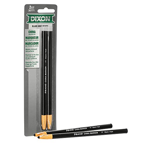 Dixon Industrial Phano Peel-Off China Markers Pencils, Black, 2-Pack (30771) #TOP1