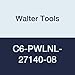 Walter Tools C6-PWLNL-27140-08 Tool Steel Boring Bar, Left Hand, 1.969" Minimum Bore Diameter, 4.528" Maximum Bore Depth, 5.512" Length
