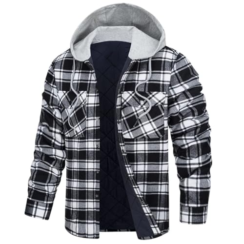 Veste à capuche en flanelle homme idéale pour les sorties en ville et la nature