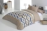 Incluye una funda de 240x260 cm, una sábana bajera de 150x195 cm + 25 cm para someter, y una funda de almohada de 44x170 cm.