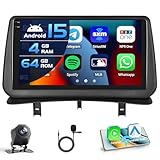 Caméra de Recul et Commandes au Volant: Autoradio pour Renault Clio 3th avec caméra de recul AHD. Lorsque le véhicule recule, l'écran affiche automatiquement l'image de recul la plus sûre. La fonction au volant vous permet de passer des appels en toute sécurité, de régler le volume ou de changer de titre