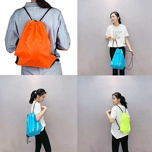 kuou 10Pcs Drawstring Bag, Drawstring Backpack for Picnic Gym Sport Beach Travel Storage 10 Colors