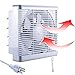SAILFLO Exhaust Shutter Fan 8 Inch 300 CFM, 2 Direction Reversible Strong Airflow Ventilation Blower for Bathroom Attic Kitchen Window Basement, 8" Diameter Propeller - 12"×12"Panel