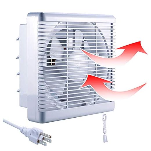 SAILFLO Exhaust Shutter Fan 8 Inch 300 CFM, 2 Direction Reversible Strong Airflow Ventilation Blower for Bathroom Attic Kitchen Window Basement, 8" Diameter Propeller - 12"×12" Panel