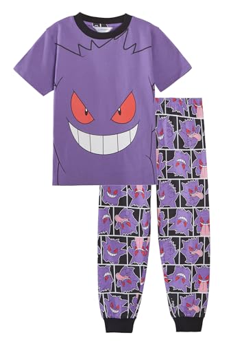 Pokemon - Pijama de manga corta para niños y adolescentes, camiseta con pantalones completos, 13-14 años