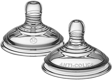 Tommee Tippee Advanced Anti-Colic Teats, Variable Flow, Baby Feeding, BPA Free, Pack of 2