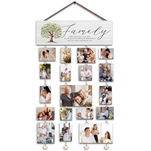 SJDFCSA Family Tree Picture FrameFamily Picture Frames Collage Photo Hanging Display Picture Board Like Branches on a Tree Yet our Roots Remain as one Home Living Room Bedroom Wall Decor XXXK