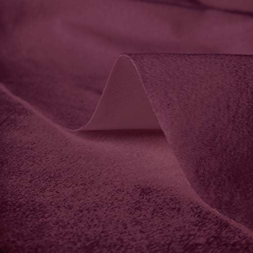 Image of Encasa XO Velvet Solid Dyed Fabric Decorative Soft Smooth Silky Cloth for Sofa, Furnishing, Upholstery, Curtains, Cushions and Craft 100x152 cm - Maroon