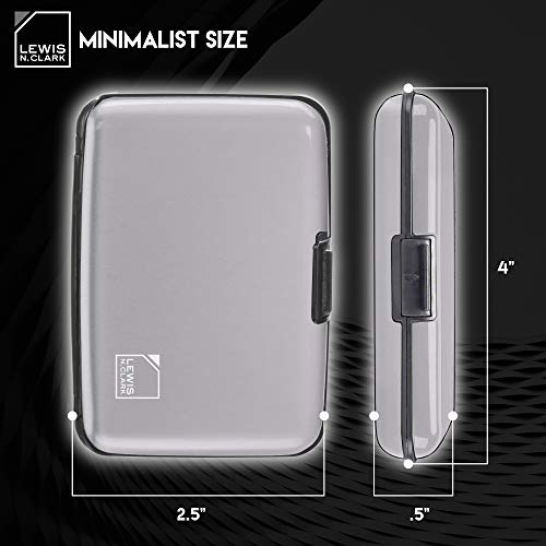 Lewis N. Clark Rfid Aluminum Wallet, Silver, One Size #TOP1