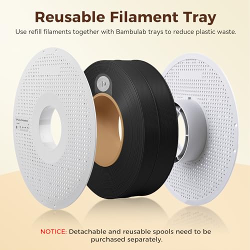 ENOMAKER Bamboo Lab PLA Matte Filament Refill ICE Blue 11601 1.75mm, 3D Printer Filament with RFID for AMS, Easy to Print & Beginner Friendly,3D Printing Consumables 1kg Spool (2.2lbs) - Thumbnail 7