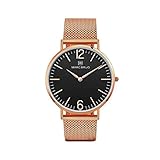 Durchmesser ? 36 mm Marc brüg Damen-minimalistische Armbanduhr Trocadero 36 schwarz