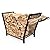 FireProof Pros Firewood Rack Outdoor and Indoor Firewood Storage with Kindling Wood Hooks. 25.6in Double Coated Fire Wood Rack. Waterproof Rustproof Stable Log Holder and Fireplace Decor Organizer