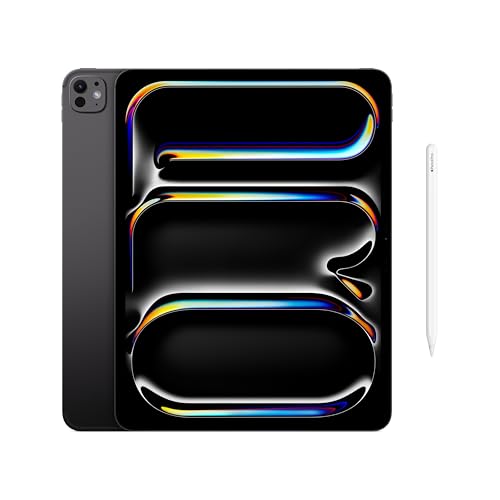 Image of Apple iPad Pro 13-inch (M5): Ultra Retina XDR Display - Nano-Texture Glass, 2TB, LiDAR Scanner, Wi-Fi 7 with N1 + 5G Cellular with C1X chip, Face ID - Space Black with Apple Pencil Pro
