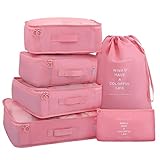 OEE 6 pcs Luggage Packing Organizers Packing Cubes Set for Travel