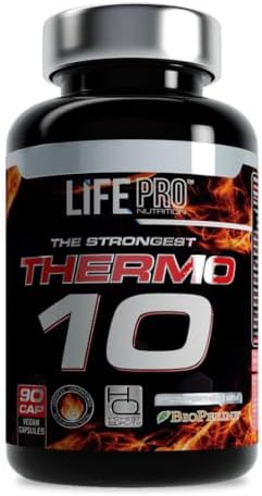 Life Pro Thermo 10 90 Cápsulas | Pastillas Quemagrasa | Perder peso sin esfuerzo | Perder peso rápidamente | Quemagrasas potente y rápido