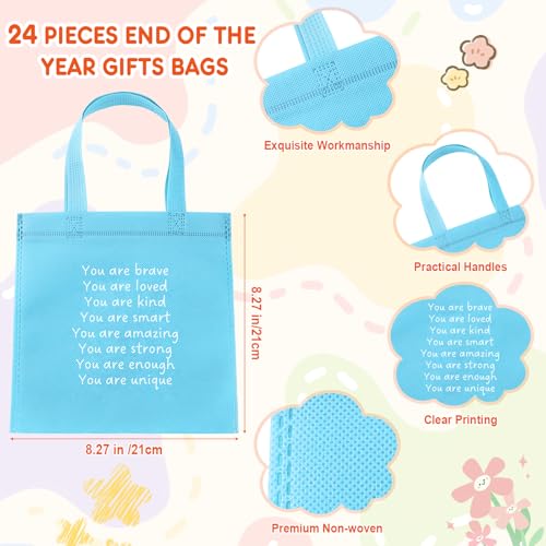 Coume 24 Sets End of The Year Gifts Bags for Students Bulk Inspirational Rainbows Party Favor Bag for Primary School Student Sunday School Gift Classroom Prize Kindergarten Preschool (Classic) by Coume - Image 2