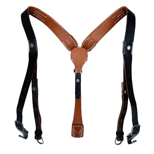WW2 German Y-Strap Koppeltragegestell Für Infanterie M1942 Combat Cowhide Strap Belt Replica WWII Leather Equipment2