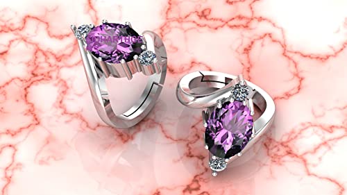 Bague améthyste violette réglable Mtrolls : finis les problèmes de taille de doigt - 4