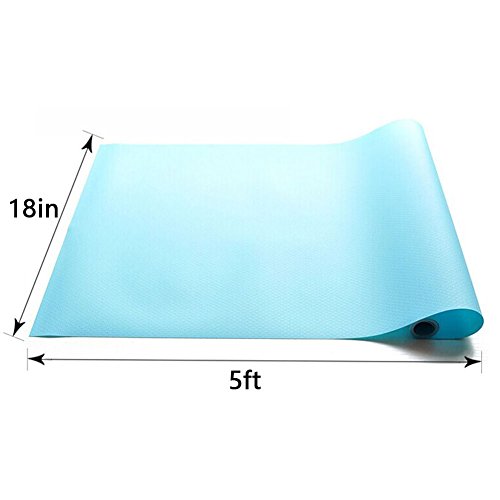 Humibird Eva Cabinet Drawer Liner Bright-Colored Shelf Liner Non-Adhesive Refrigerator Pad Cupboard Non-Slip Mat (2 Rolls In Blue) #TOP5