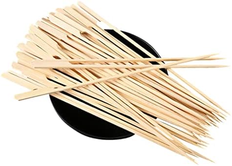 4" / 12CM Bamboo Kebab Skewers 100PCS Food Appetizer Toothpicks Flat Paddle Wood Picks for Apple, Cocktail Fountain, Marshmallow, Burger, Chocolate Bouquet, Barbeque, BBQ, Barbecue, Yakitori Chicken