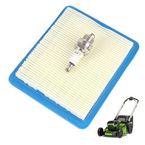 Filtre à Air et Bougie d'Allumage pour Tondeuses à Gazon,Quantum 625 650 675, Remplacement pour 491588 399959 491588S Wolf 2058411, Champion RJ19LM / NGK B2LM,Installation facile