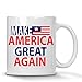 A137 Make America Great Again Coffee Mug, Tea Cup, Donald Trump, us flag, 11 oz ceramic white mug,