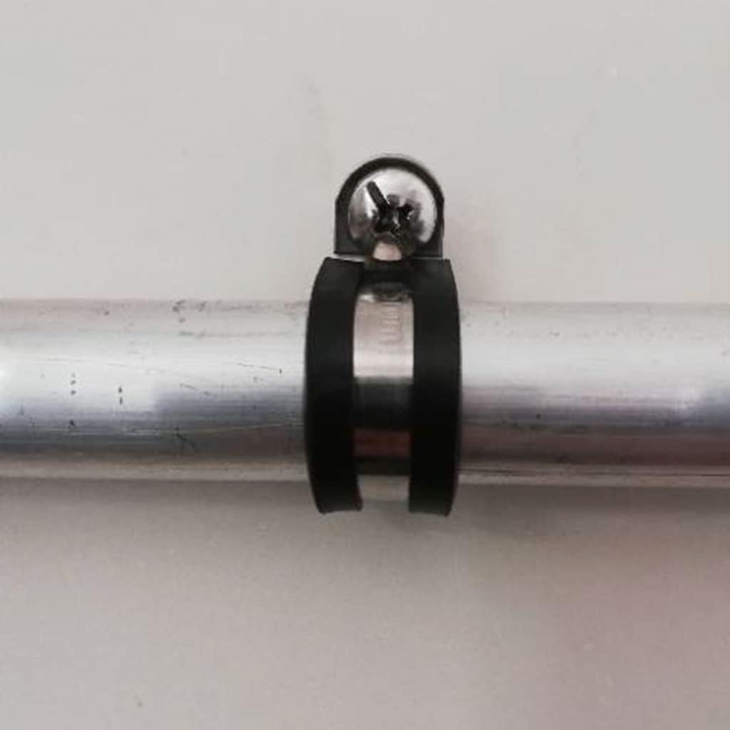 2pcs/lot 304 Stainless Steel Rubber Lined P Clips Cable Mounting Hose Pipe Clamp, for Pipe Brackets Tube Clamps are Used in Securing Hoses (Size : 55MM)