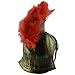 Adult Roman Helmet,Greek Costume Helmets with Red Feather Plume,Costume Legion Helmet,Roman Spartans Helmets for Halloween Cosplay
