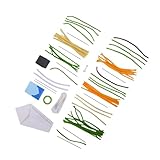 RiToEasysports Pfeifenreiniger-Blumen-Set Zum Selbermachen, Mehrfarbige Chenille-Stiele, Zum Basteln für mit Bebilderten Anweisungen, Kunstaktivitäten, Fähigkeitsentwicklung (Plüsch + Draht 2)