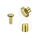 uxcell Brass Hex Bolts, M8x20mm 3pcs Fully Thread Grade 4.8 Solid Brass Hexagon Head Bolt Machine Screws for Machinery