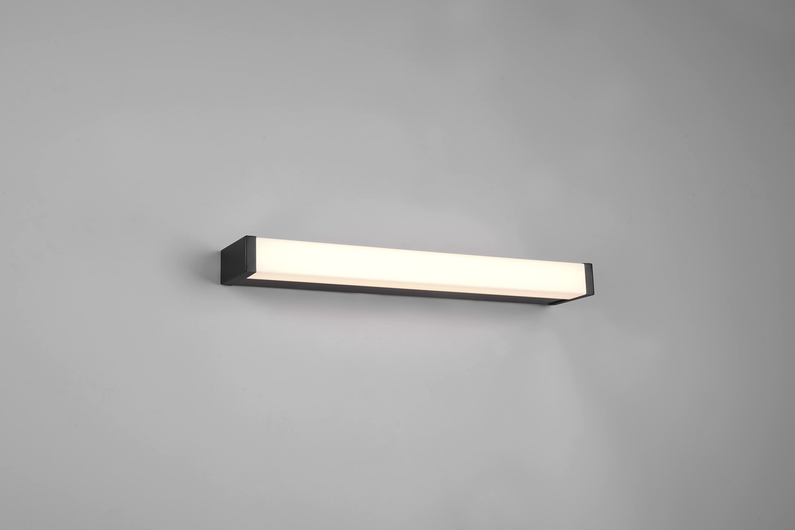 Trio Leuchten Fabio 283814232 - Lámpara LED de pared para baño (metal mate, incluye bombilla LED de 6 W), color negro