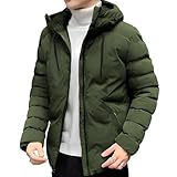 SHVE SHENDY VENDY Chamarra De Invierno Para Hombre Elegante Capucha Verde Mediano