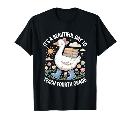 Funny Fourth Grade Teacher Silly Goose Back to School T-Shirt