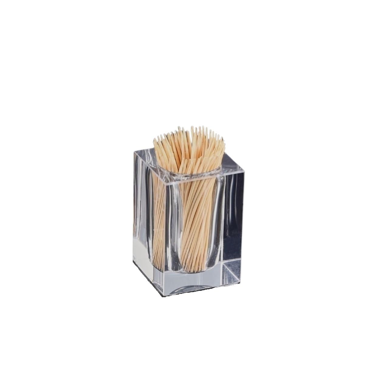 Toothpick Holders Creative Crystal Glass Toothpick Holder Transparent Toothpick Jar Household Toothpick Box Cotton Swab Storage Box Tooth Pick Dispenser (Color : B, Size : 4 * 4 * 6cm)