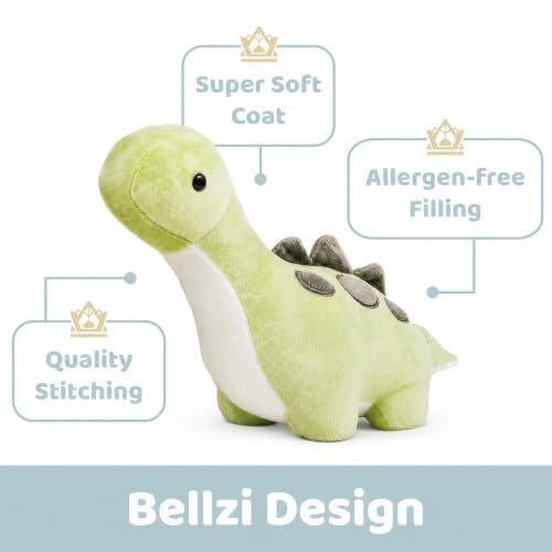 Bellzi Brontosaurus Cute Stuffed Animal Plush Toy - Adorable Soft Dinosaur Toy Plushies and Gifts - Perfect Present for Kids, Babies, Toddlers - Bronti by Bellzi - Used condition - Image 3