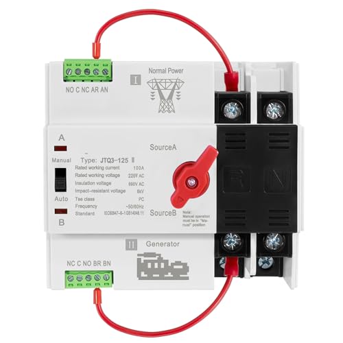 Mini ATS Interruptor de Transferencia Automática 220V Evita Cortes de Luz Solar 5
