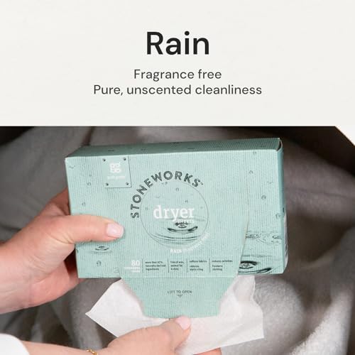 Grab Green Stoneworks Cruelty-Free Dryer Sheets | Softens Fabrics, Freshens Clothing & Reduces Static-Cling and Wrinkles | Plant Based | Fragrance Free (160 Sheets) by Grab Green - Image 3