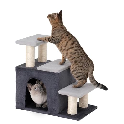 Aechonow 3-in-1 Pet Stairs for Cats, Dog Steps for Small Doggie Rabbits