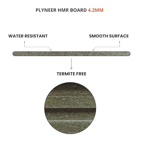 Image of Plyneer HMR MDF Wood - Moisture-Resistant Medium Density Fiberboard for Furniture, Kitchens & Interior Designs (4.2mm)-8ft x 4ft