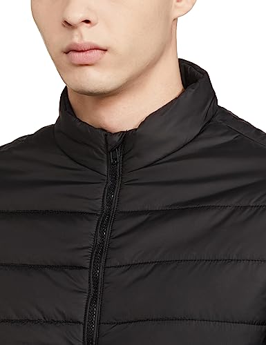 Image of The Indian Garage Co Men Slim Fit Solid Puffer Jackets