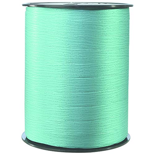 Clairefontaine 601564C - Une bobine de Ruban Bolduc Mat - 250mx10mm - Turquoise - Ruban décoratif cadeau, DIY, Emballage Cadeau
