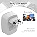 TESSAN Italy Travel Power Adapter, 3 Prong Grounded Plug with Dual USB Charging Ports, Type L Outlet Adaptor Charger for USA to Italy Uruguay Chile Italian
