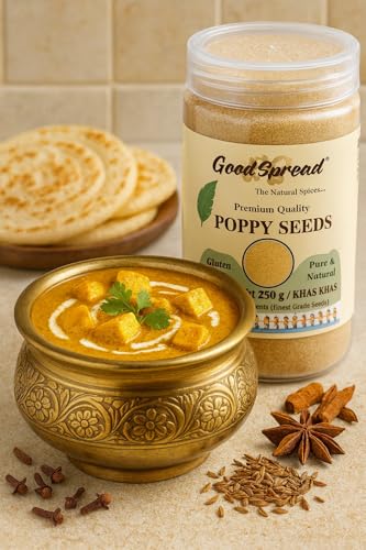 Image of GoodSpread Natural Poppy Seeds 250 gm - Grade A Khas Khas for Health & Wellness | 100% Organic & Nutrient-Rich