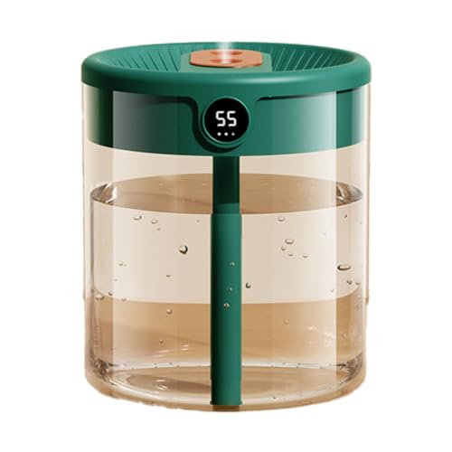 Niniang humidificador de aire H2O capacidad 2 l doble boquilla con pantalla LCD humedad difusor aceites esenciales portátil USB fácil de usar instalación verde